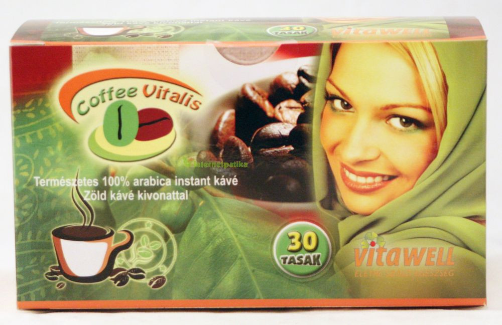 Vitálvár makka coffee vitalis instant zöld kávé 30 db