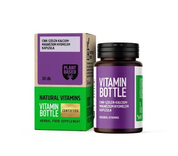 Vitamin Bottle cink-szelén-kalcium-magnézium kapszula 30 db