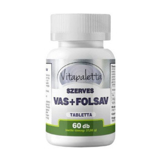 Vitapaletta szerves vas+folsav tabletta 60 db