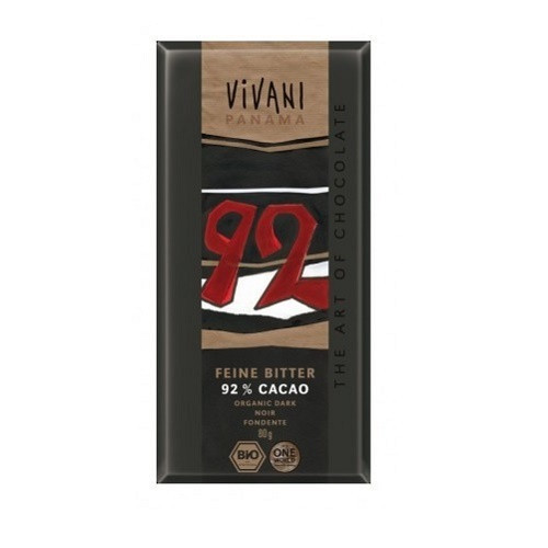 Vivani bio étcsokoládé 92% kakaóval kókuszcukorral 80 g