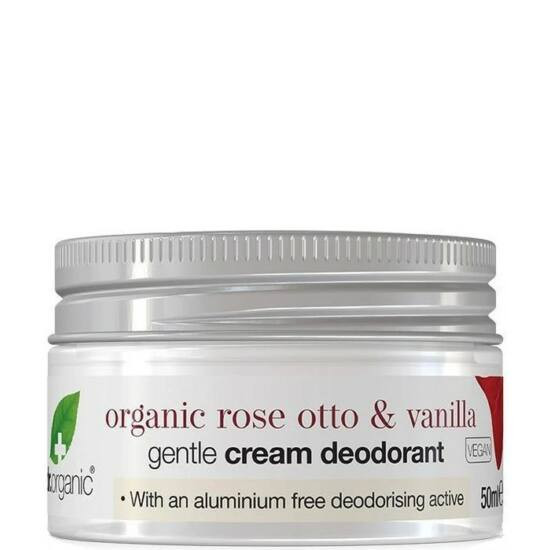 dr.Organic Krémdezodor bio damaszkuszi rózsával és vaníliával