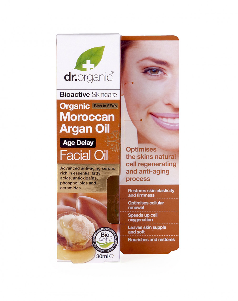 dr.Organic Öregedésgátló arcápoló olaj marokkói bio argánolajjal 30ml