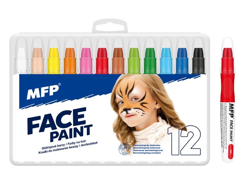 Biztonságos arcfesték készlet - 12 darab - MFP Paper
