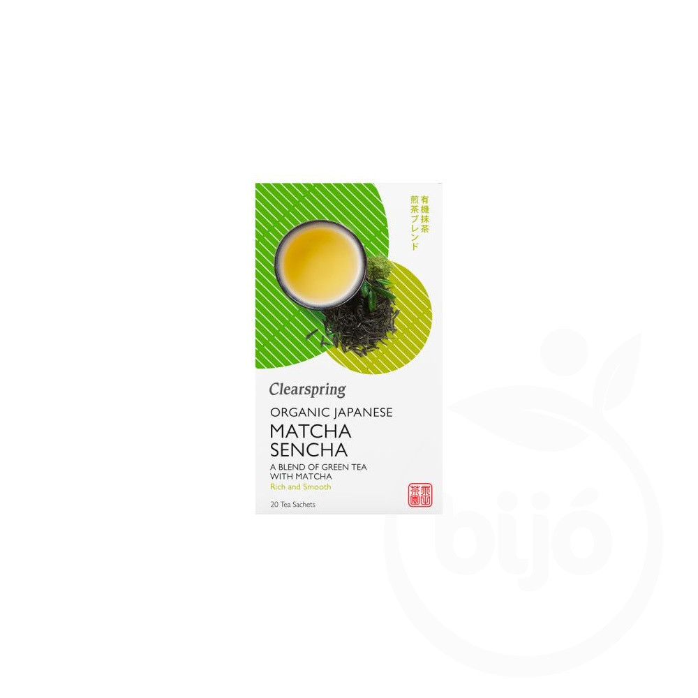 Clearspring bio japan matcha sencha zöld tea 20x1