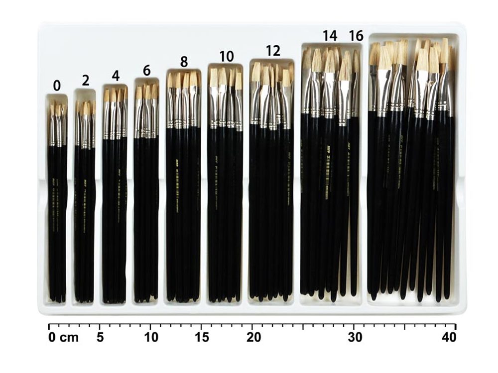 Lapos kefekészlet 0-16 méretig - 108 db - MFP Paper