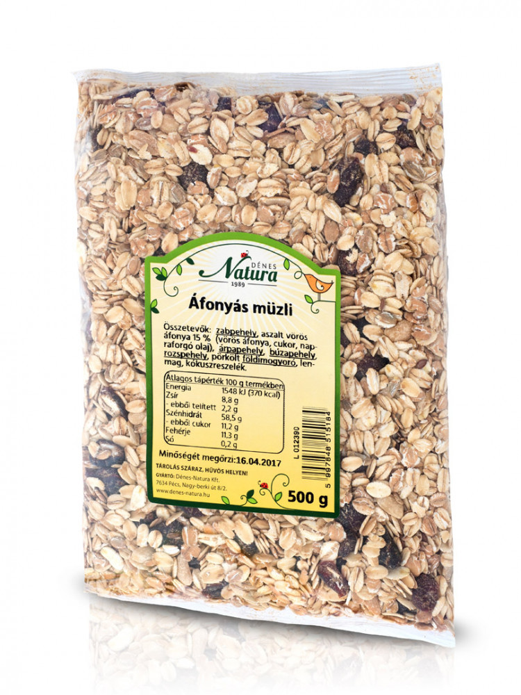 Natura áfonyás müzli 500 g