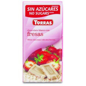 Torras glutén-és cukormentes fehércsokoládé eper 75 g