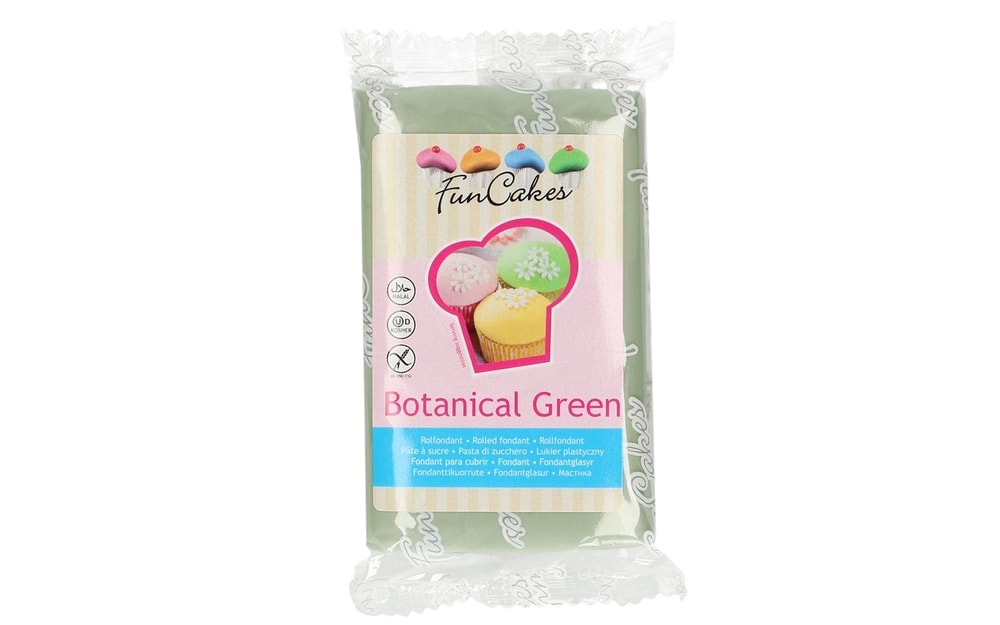Zöld bevonatú anyag Botanical Green 250 g - FunCakes