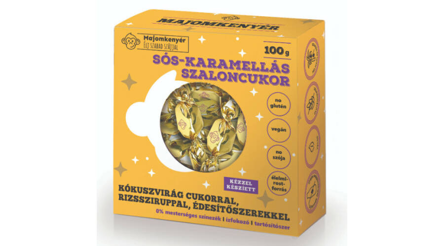 Majomkenyér sós-karamellás szaloncukor 100 g