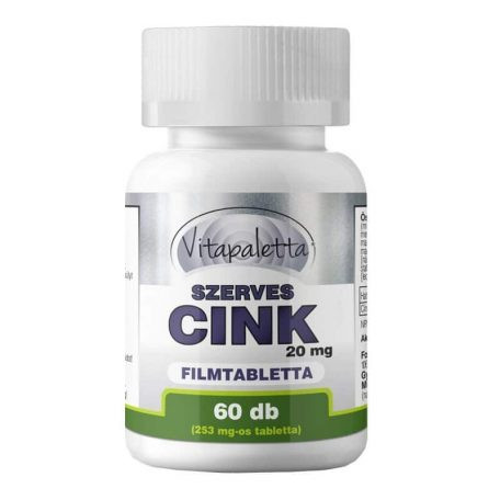Vitapaletta szerves cink tabletta 60 db