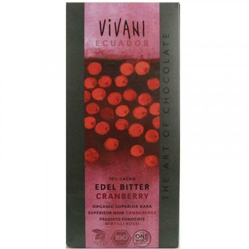 Vivani bio étcsokoládé vörösáfonyás 100 g