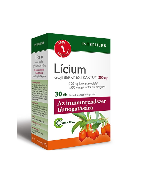 INTERHERB NAPI 1 LÍCIUM-GOJI BERRY EXTRAKTUM KAPSZULA 30DB