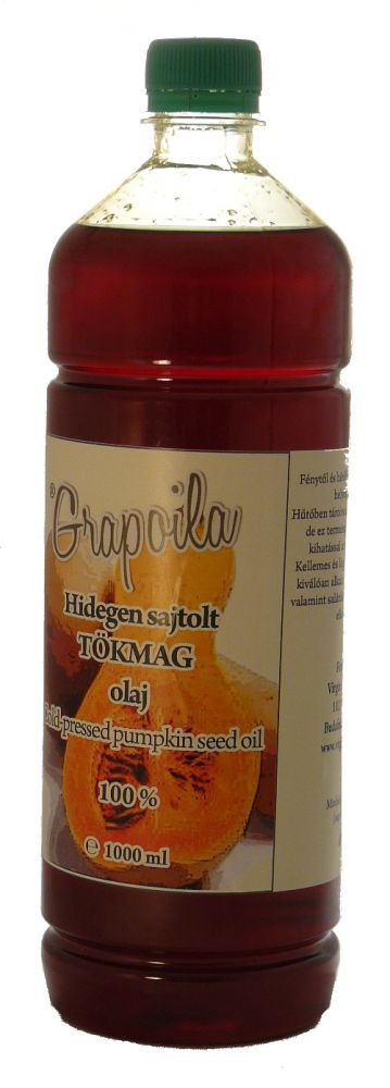 Grapoila TÖKMAGOLAJ hidegen sajtolt (héjas vagy héj nélküli tökmagból) 1000 ml PET