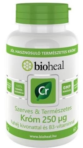 Bioheal szerves&természetes króm 250 ug b3-vitaminnal 70 db