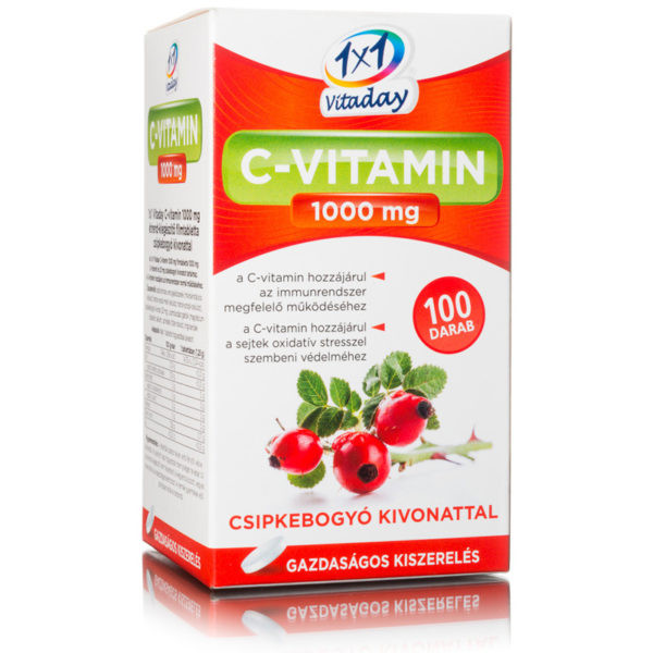 1x1 vitaday c-vitamin csipkebogyós 1000mg tabletta 100db