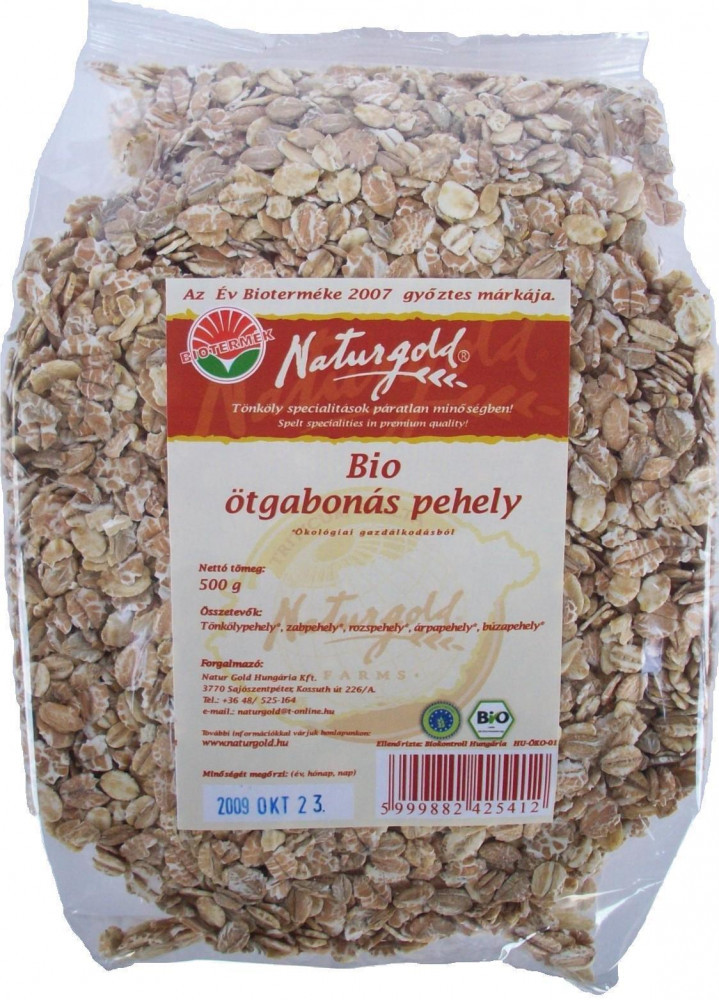 Bio naturgold ötgabonás pehely 500g