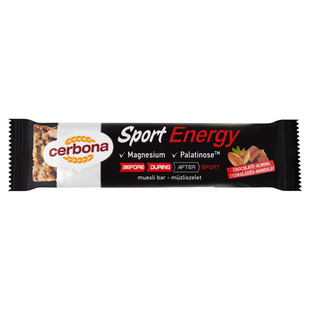 Cerbona energy csokoládés- mandulás müzliszelet 35g