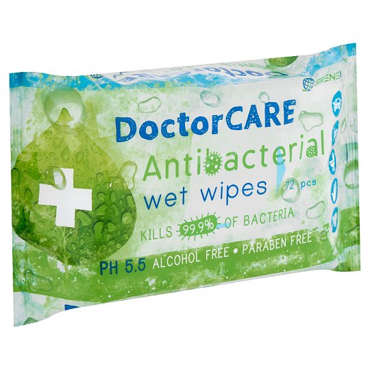 Doctor care antibakteriális nedves törlőkendő 72 db