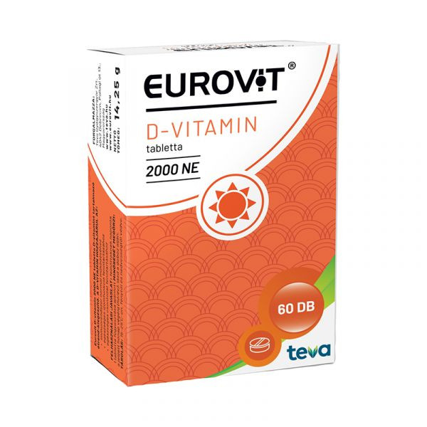Eurovit d-vitamin 2000 ne étrend-kiegészítő tabletta 60db