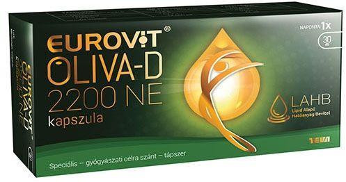 Eurovit oliva-d 2200 ne kapszula d-vitamin extra szűz olívaolajban 30db
