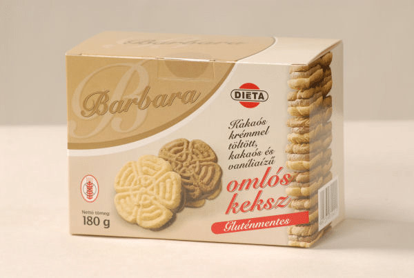 Gluténmentes barbara kakaós krémmel töltött omlós keksz 150g