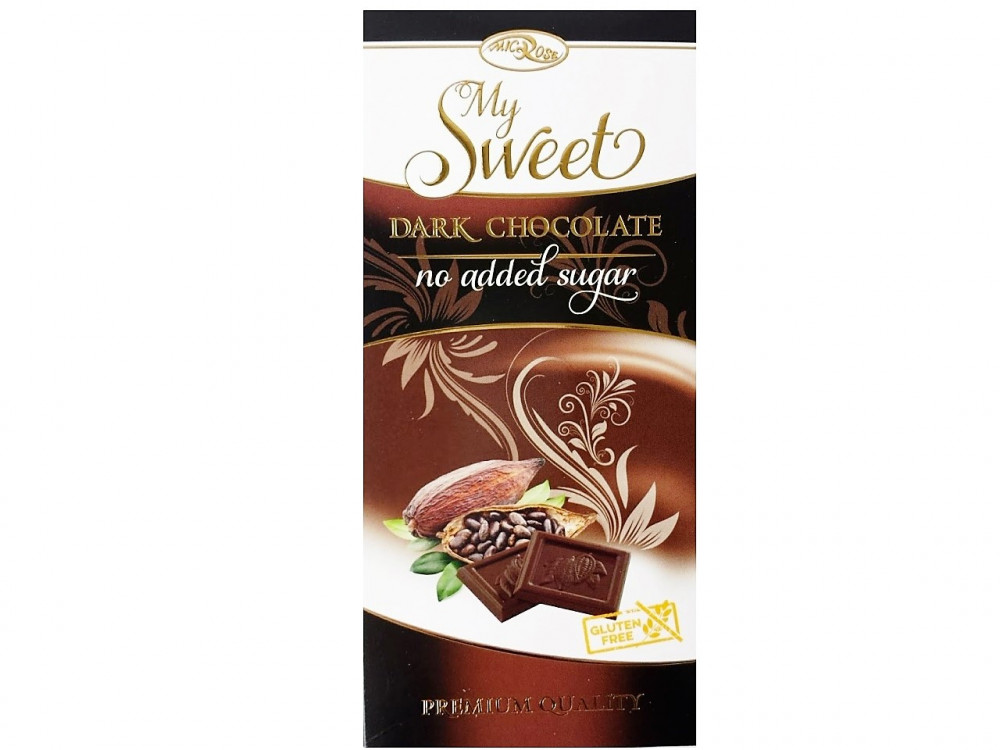 Gluténmentes my sweet étcsokoládé hozzáadott cukor nélkül 90g