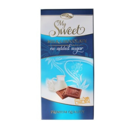 Gluténmentes my sweet tejcsokoládé hozzáadott cukor nélkül 90g