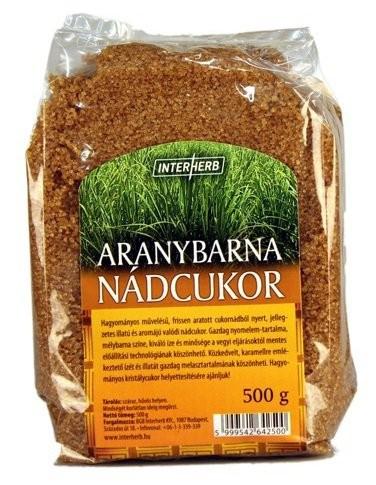 Interherb gurman nádcukor aranybarna 500g