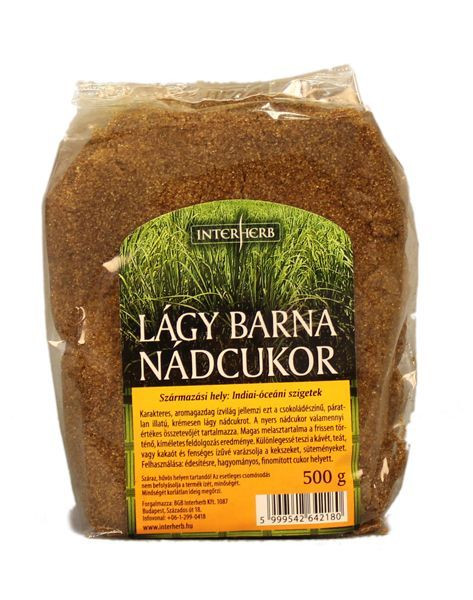 Interherb gurman nádcukor lágy barna 500g