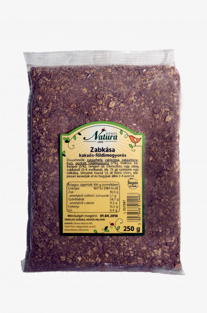 Natura zabkása kakaós-földimogyorós 250g