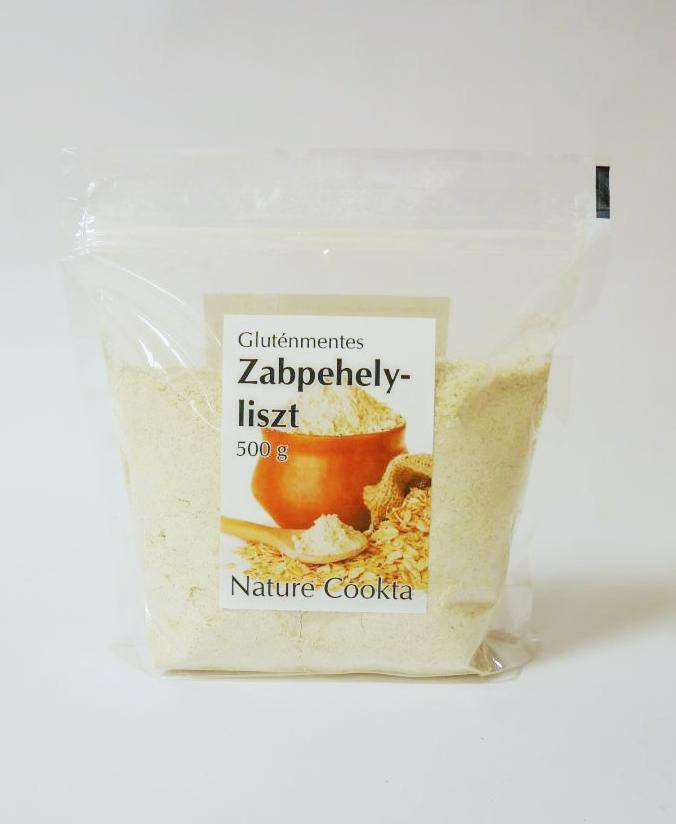 Nature cookta gluténmentes zabpehelyliszt 500g