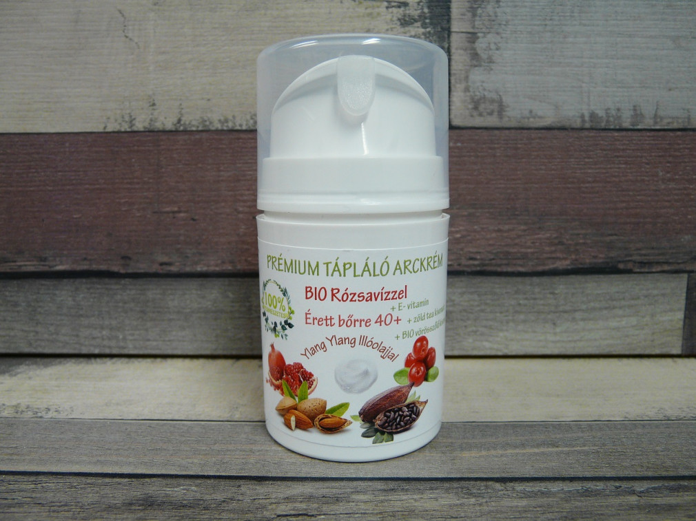 Naturpolc prémium tápláló arckrém organikus rózsavízzel 40+ 50ml