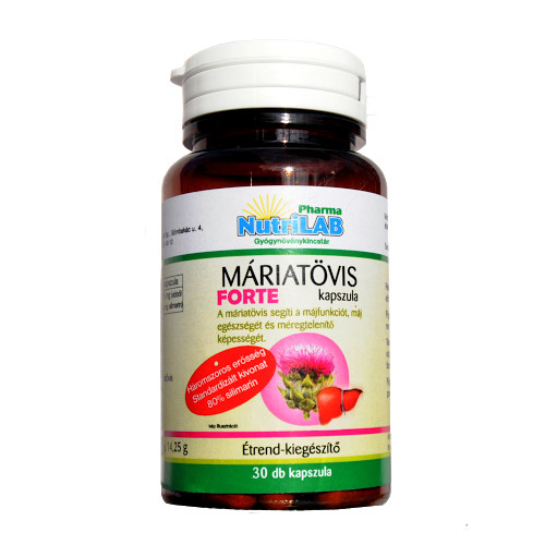 Nutrilab máriatövis forte 30db