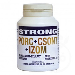 Strong porc+csont+izom glükózamin-szulfát c-vitamin msm koenzim q-10 kapszula 60db