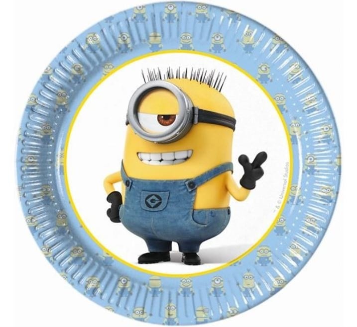 Papír tányér  MINION 20 cm 8 db - GoDan