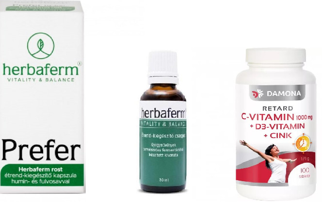 Herbaferm csomag ajándék C+D3+Cink-vitaminnal