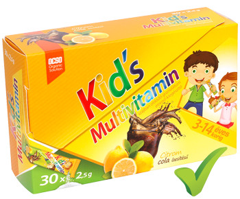 OCSO Kid's Multivitamin granulátum citrom-cola ízű 30x2