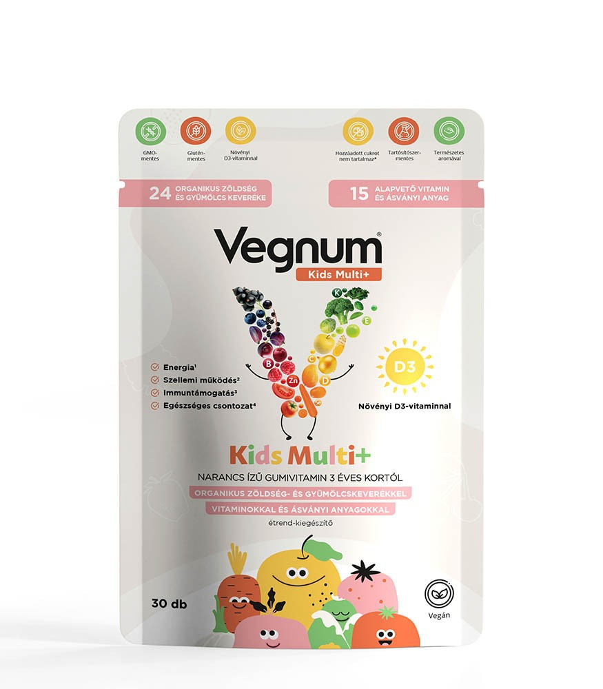 Vegnum Kids Multi+ narancs gumivitamin 30 db