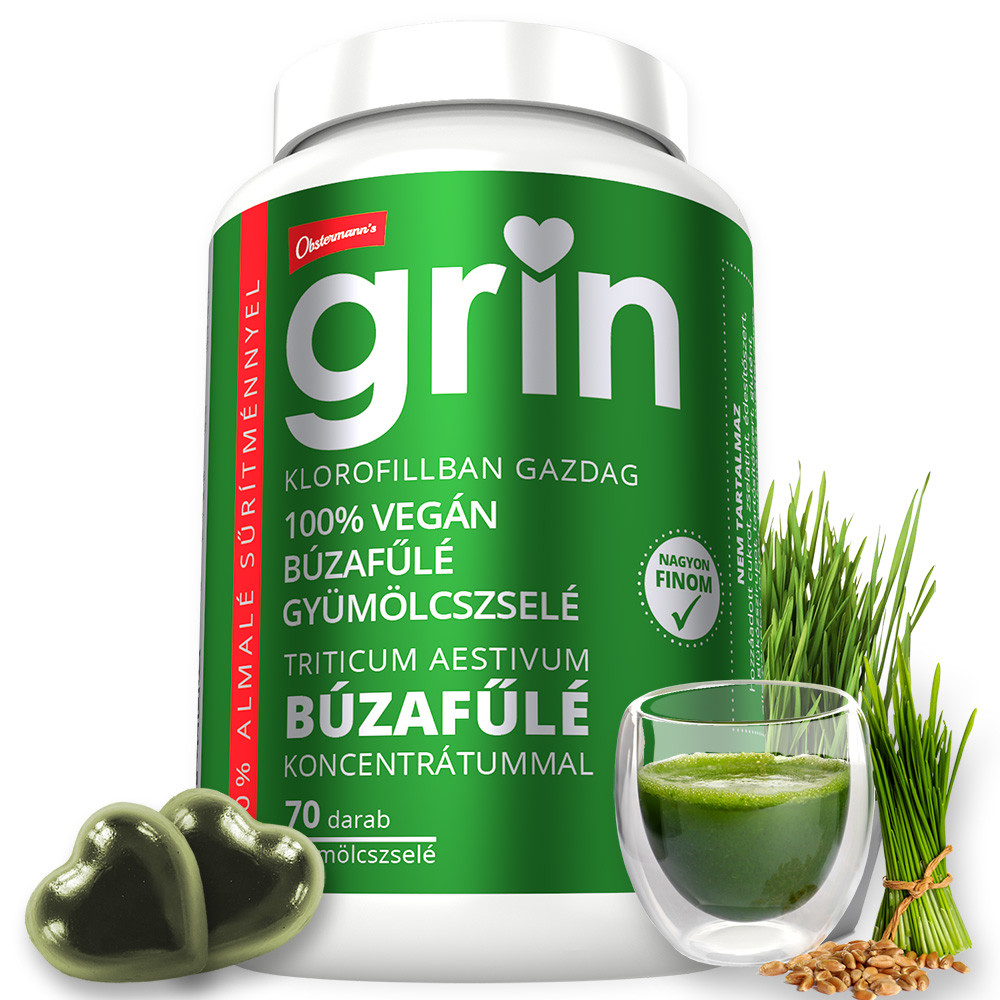 Nani GRIN búzafűlé gyümölcszselé (70db) klorofilban gazdag Triticum Aestivum koncentrátummal