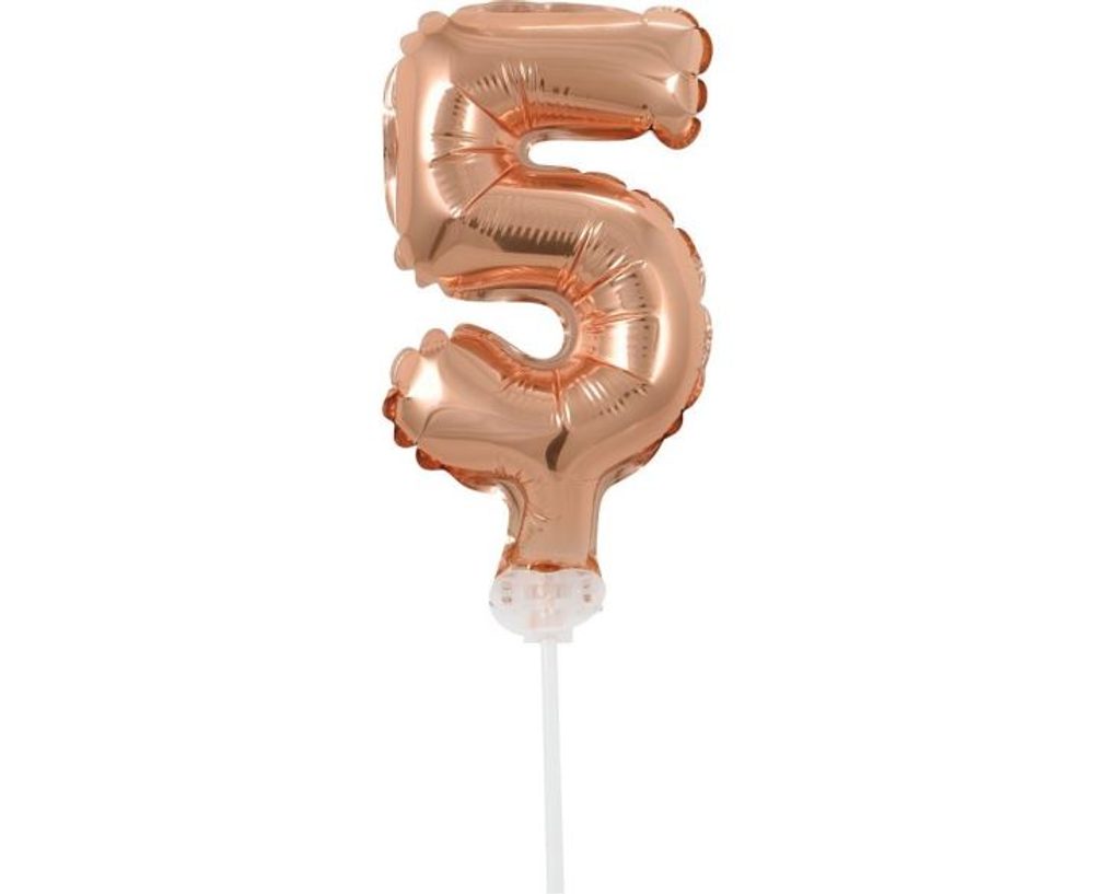 Fólia lufi szám - 5 - RÓZSASZÍN ARANY - ROSE GOLD 12