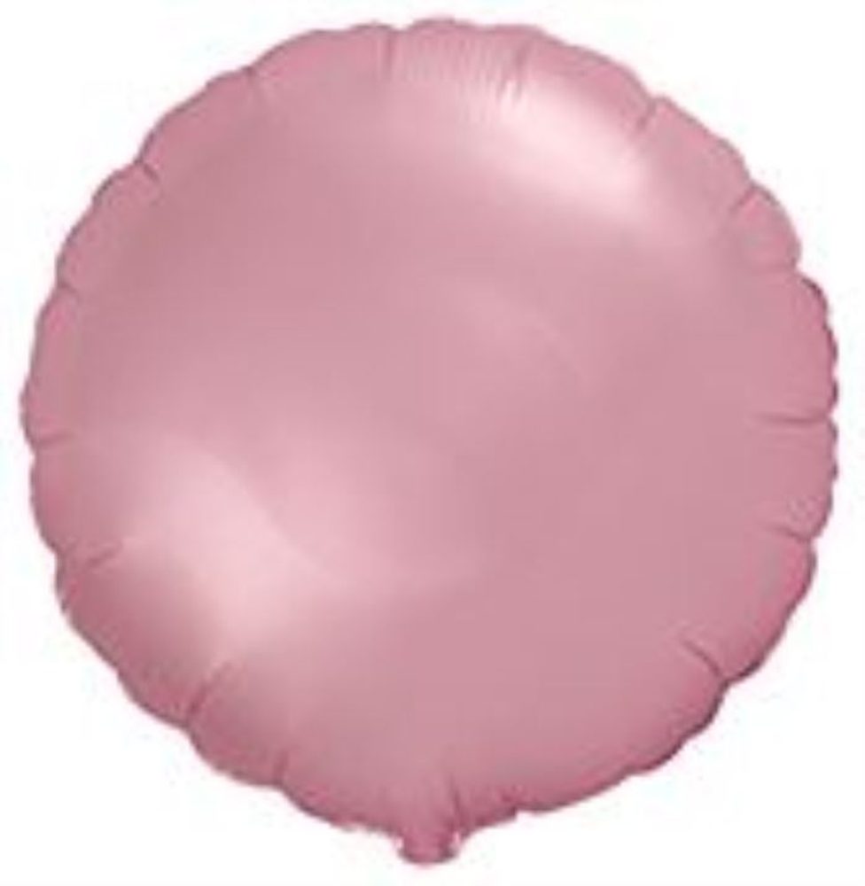 Fóliás léggömb 45 cm Kerek PASTEL RÓZSASZÍN - Flexmetal