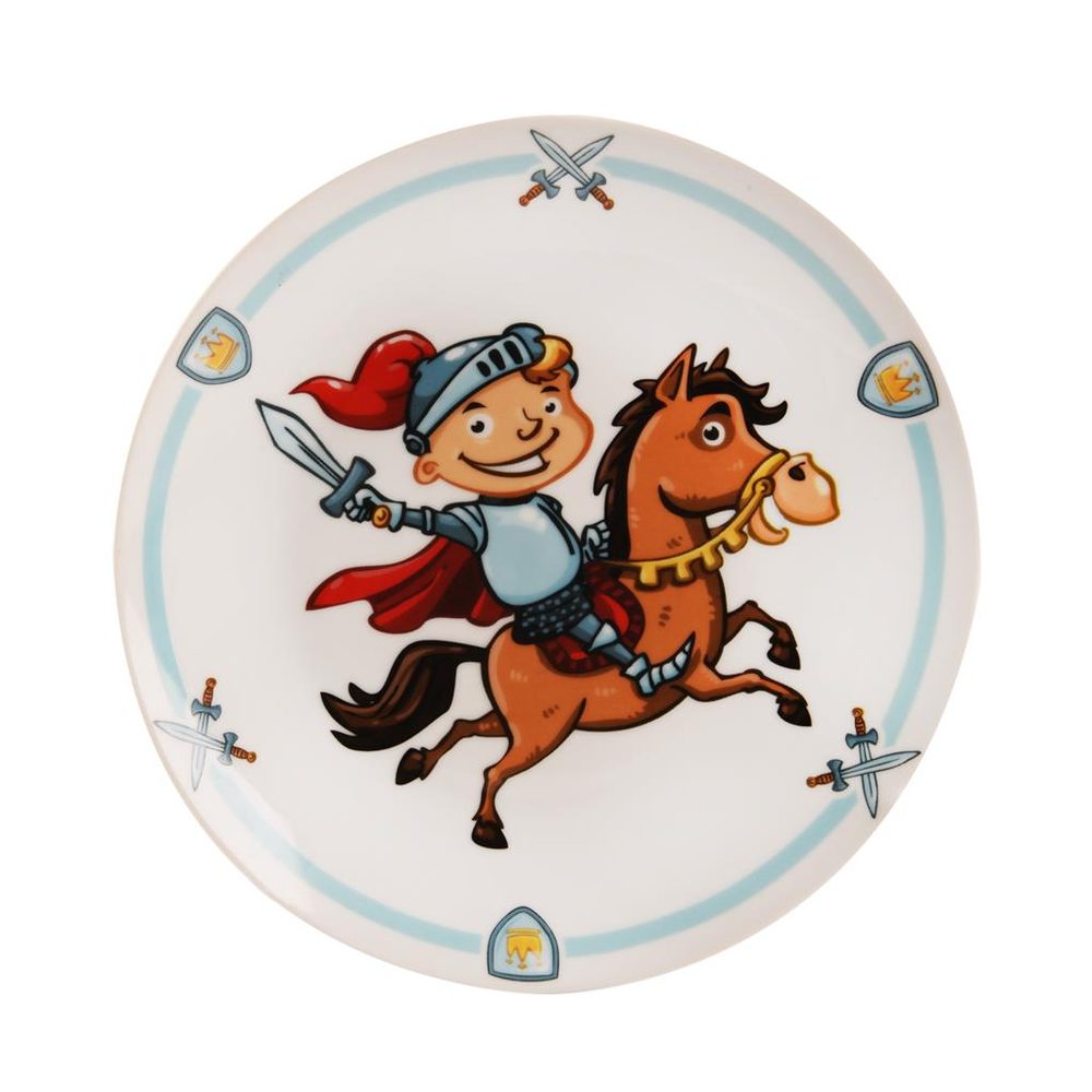 Gyermek porcelán tányér LOVAG pr. 21 cm - ORION