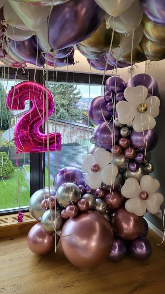 Léggömb dekoráció – organikus oszlop - 1 db -