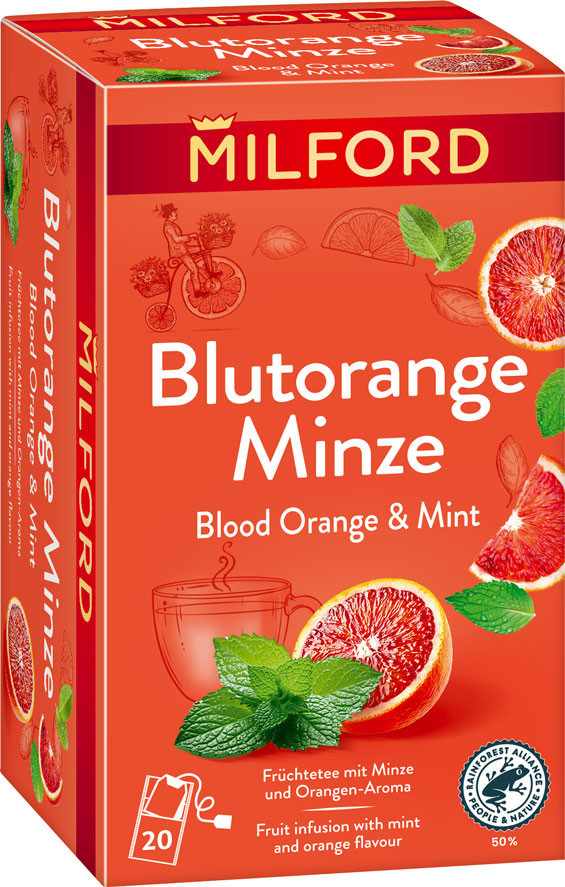 MILFORD GYÜMÖLCSTEA VÉRNARANCS-MENTA 40G