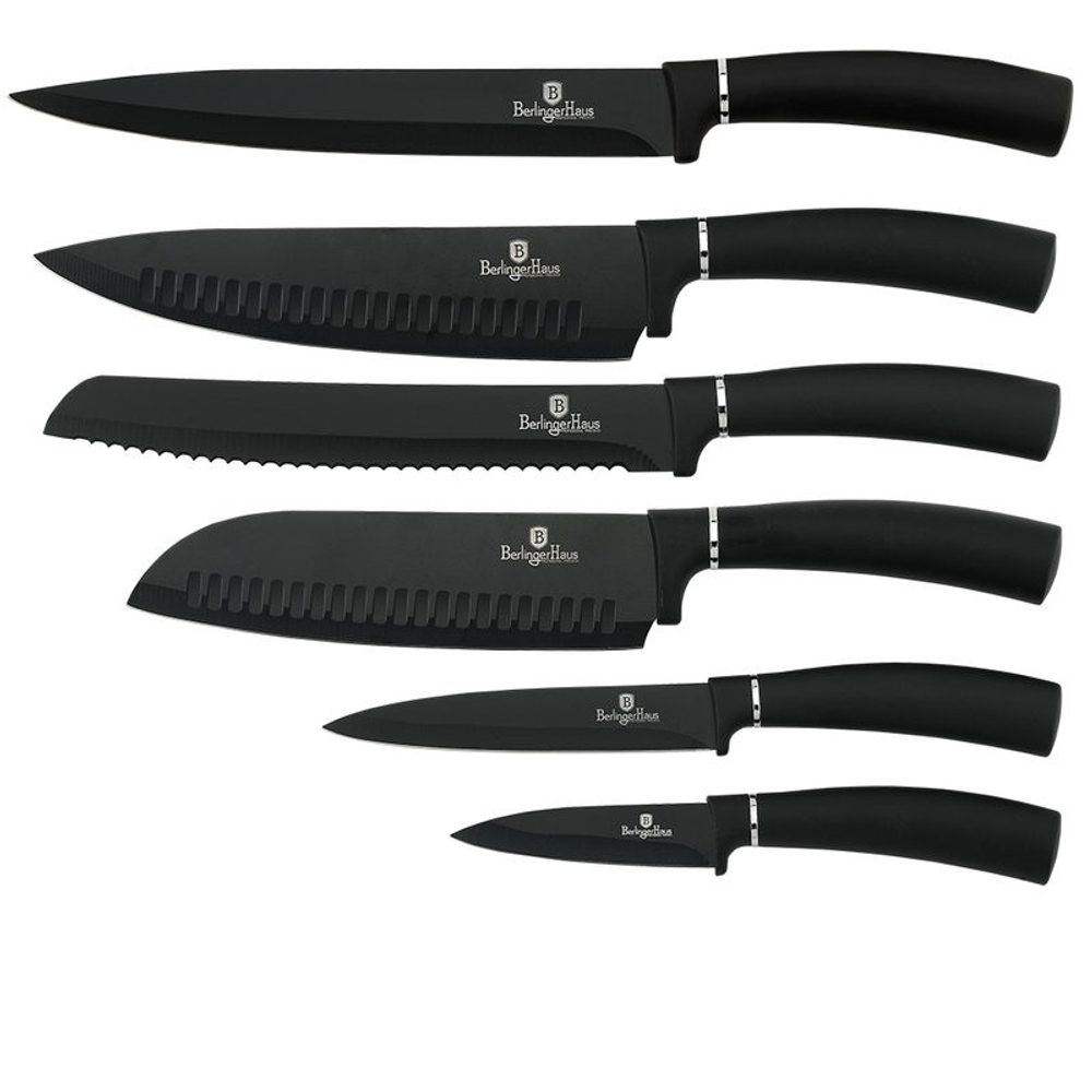 Fakanál készlet 7 db-os Black Silver Collection - BERLINGERHAUS
