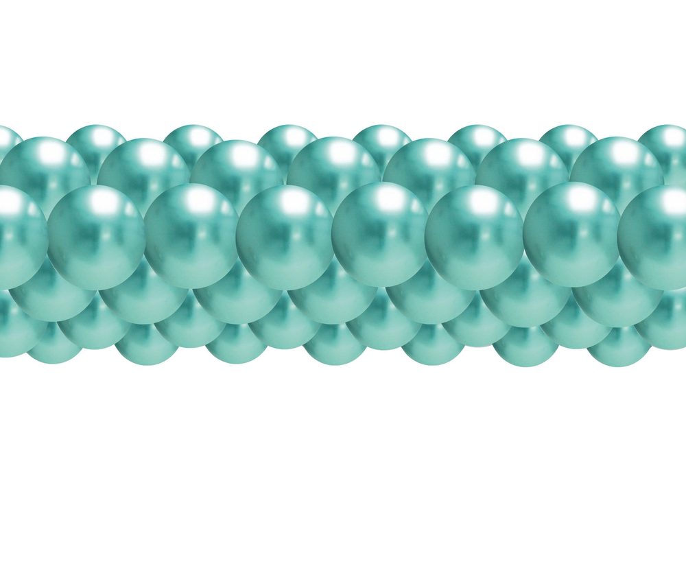 Zöld króm léggömb girland 3 m -