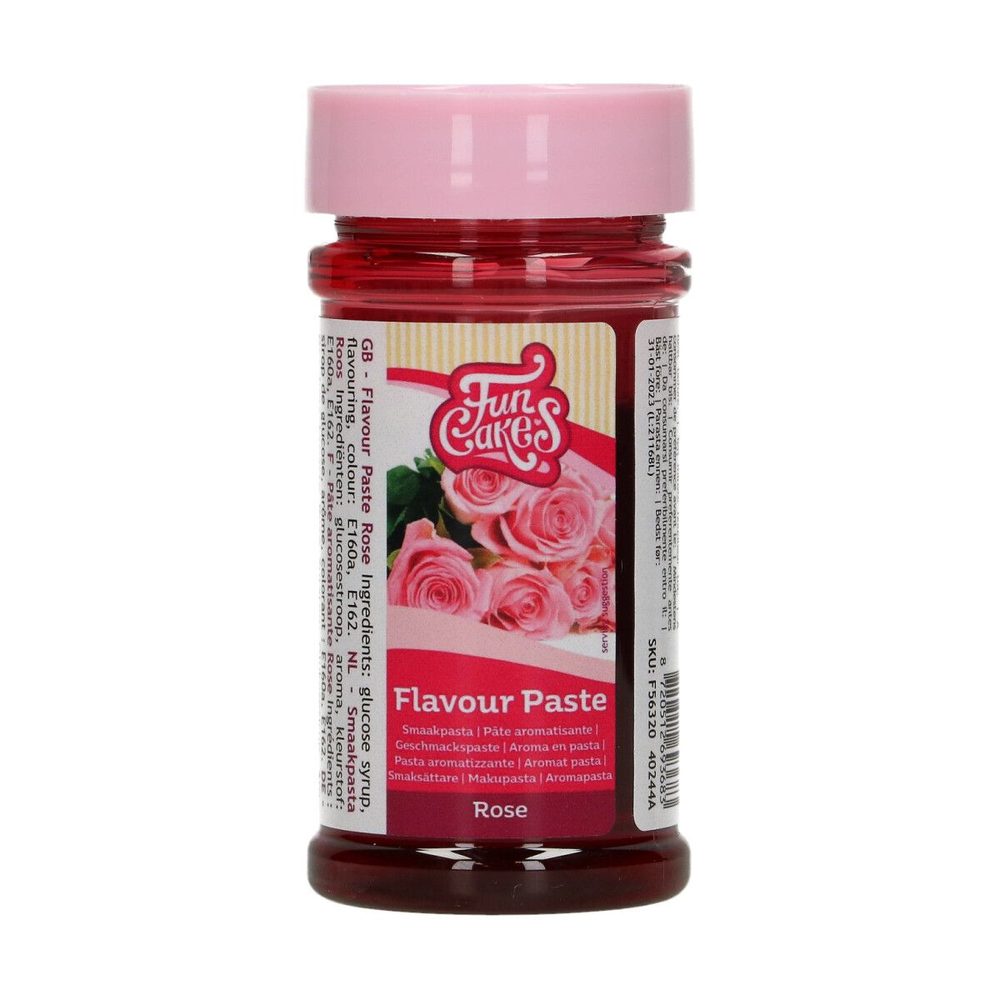 Rózsa ízesítő paszta 100 g - FunCakes