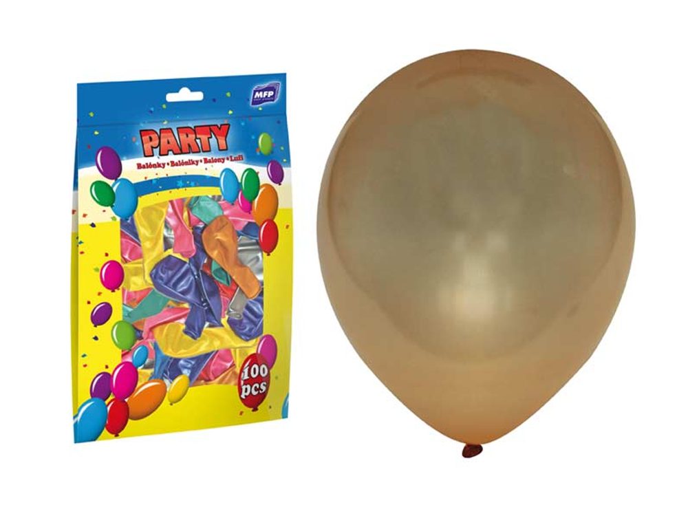 fémes felfújható lufi 23 cm vegyes színekben 8000105 - MFP Paper