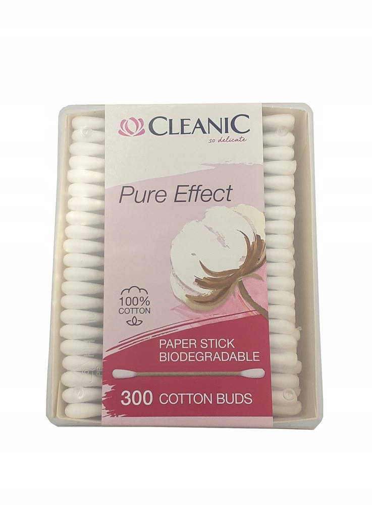 Cleanic Pure Effect Fültisztító Pálcika Biológiailag Lebomló 300Db
