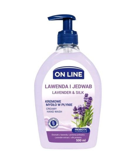 On Line Folyékony Krémszappan Levendula & Selyem 500Ml